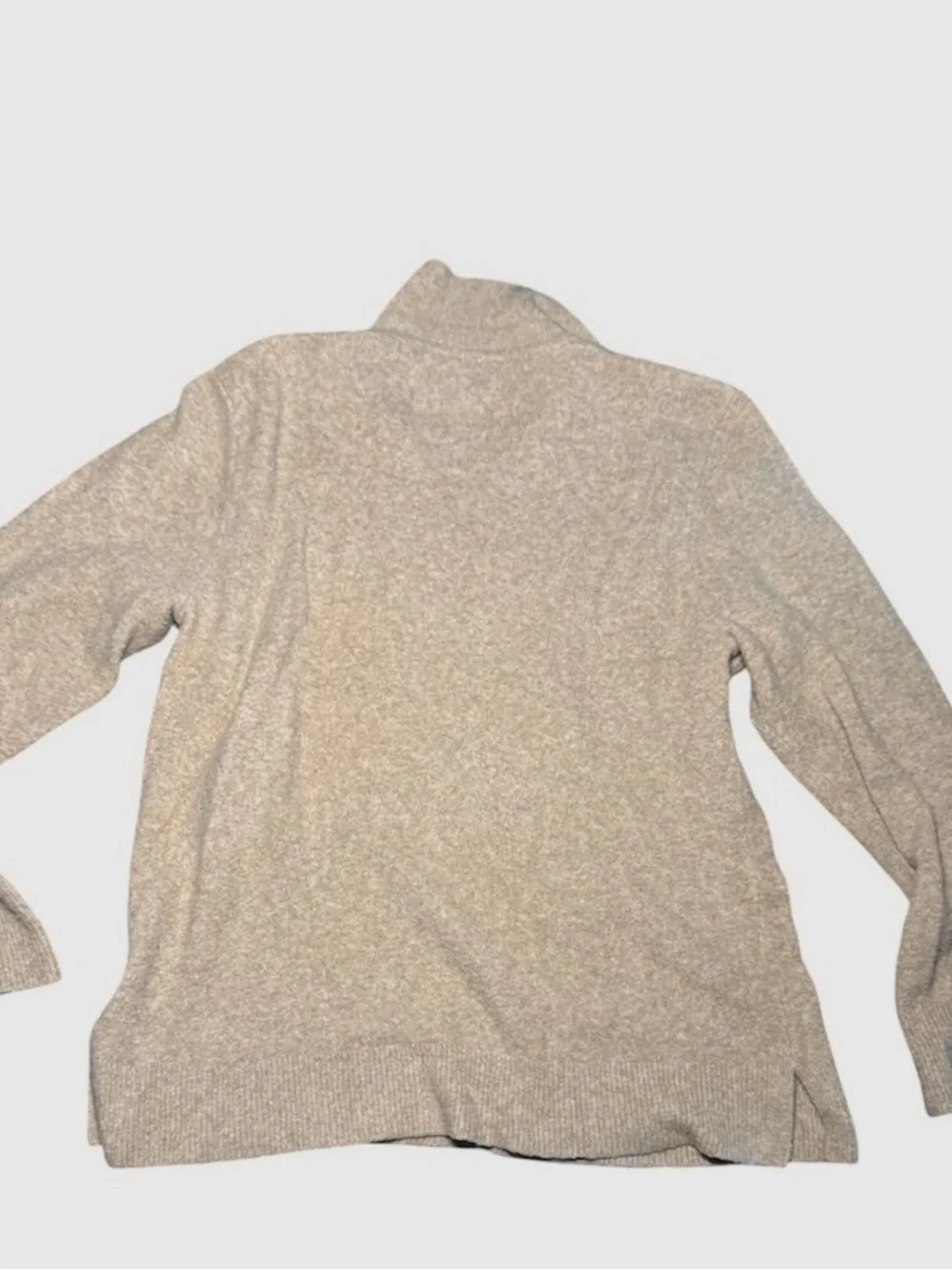 J. Crew Collared V-Neck extra soft Sweater in Camel Beige 7% wool